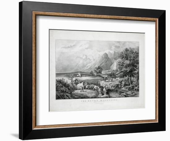 The Rocky Mountains: Emigrants Crossing the Plains-Currier & Ives-Framed Giclee Print