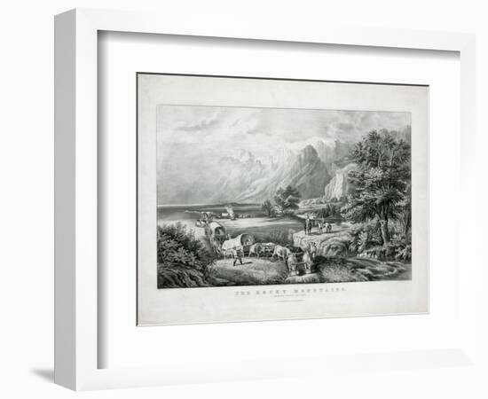 The Rocky Mountains: Emigrants Crossing the Plains-Currier & Ives-Framed Giclee Print