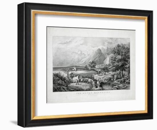 The Rocky Mountains: Emigrants Crossing the Plains-Currier & Ives-Framed Giclee Print