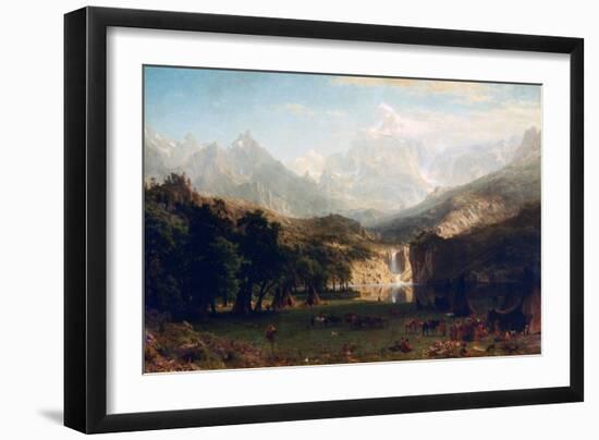 The Rocky Mountains, Lander's Peak, 1863-Albert Bierstadt-Framed Giclee Print