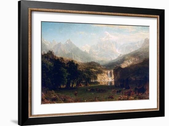 The Rocky Mountains, Lander's Peak, 1863-Albert Bierstadt-Framed Giclee Print