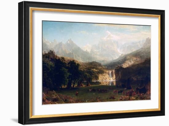 The Rocky Mountains, Lander's Peak, 1863-Albert Bierstadt-Framed Giclee Print