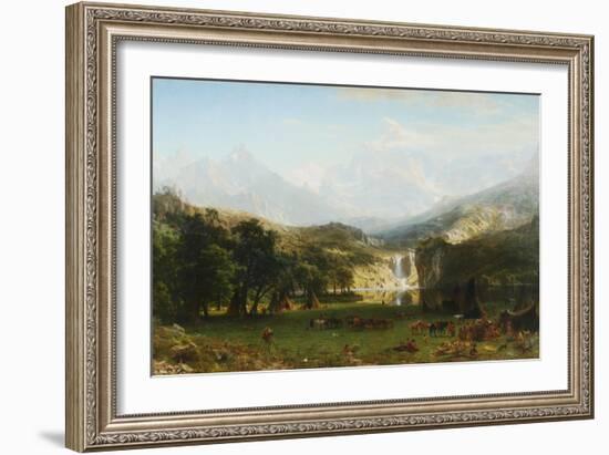 The Rocky Mountains, Lander's Peak-Albert Bierstadt-Framed Giclee Print