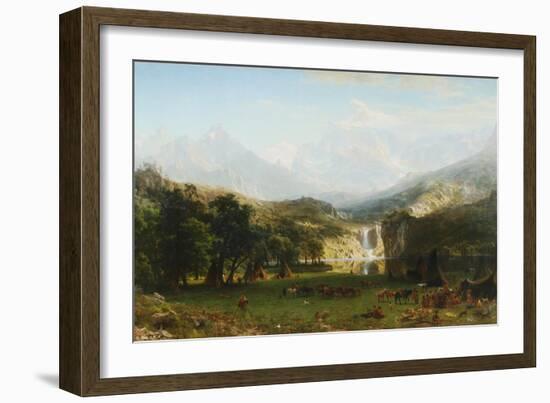 The Rocky Mountains, Lander's Peak-Albert Bierstadt-Framed Giclee Print