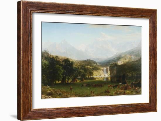 The Rocky Mountains, Lander's Peak-Albert Bierstadt-Framed Giclee Print