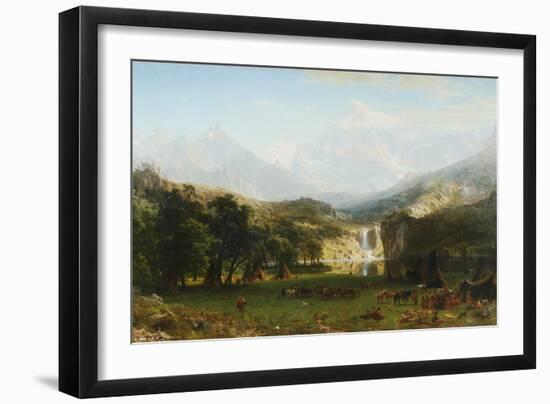 The Rocky Mountains, Lander's Peak-Albert Bierstadt-Framed Giclee Print