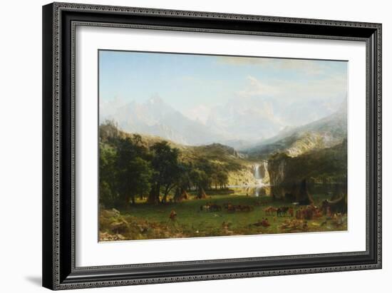 The Rocky Mountains, Lander's Peak-Albert Bierstadt-Framed Giclee Print