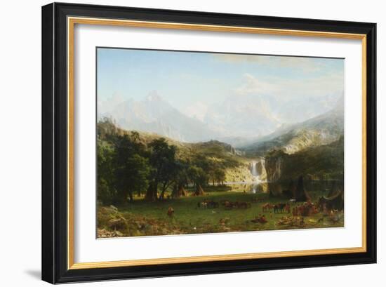 The Rocky Mountains, Lander's Peak-Albert Bierstadt-Framed Giclee Print