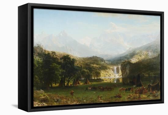 The Rocky Mountains, Lander's Peak-Albert Bierstadt-Framed Premier Image Canvas