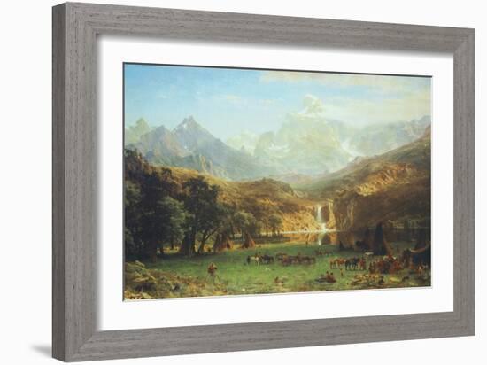 The Rocky Mountains, Lander's Peak-Albert Bierstadt-Framed Art Print