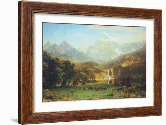 The Rocky Mountains, Lander's Peak-Albert Bierstadt-Framed Art Print