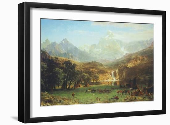 The Rocky Mountains, Lander's Peak-Albert Bierstadt-Framed Art Print