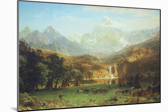 The Rocky Mountains, Lander's Peak-Albert Bierstadt-Mounted Art Print