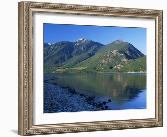 The Rocky Western Shore of Kootenay Lake in Evening, Near Kaslo, British Columbia (B.C.), Canada-Ruth Tomlinson-Framed Photographic Print