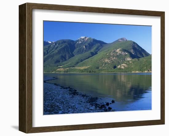 The Rocky Western Shore of Kootenay Lake in Evening, Near Kaslo, British Columbia (B.C.), Canada-Ruth Tomlinson-Framed Photographic Print