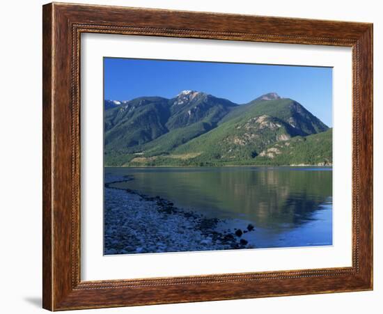 The Rocky Western Shore of Kootenay Lake in Evening, Near Kaslo, British Columbia (B.C.), Canada-Ruth Tomlinson-Framed Photographic Print