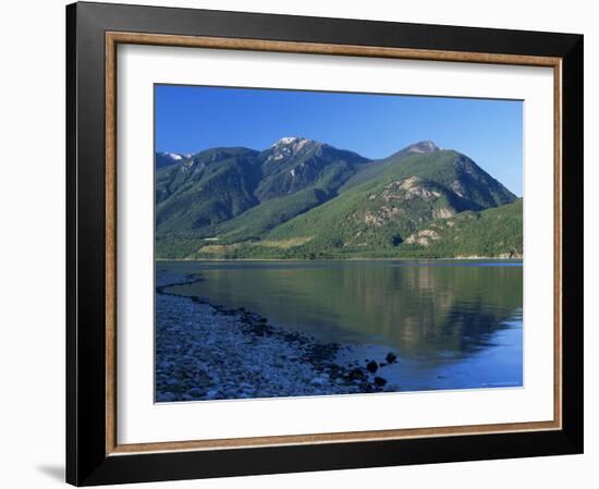 The Rocky Western Shore of Kootenay Lake in Evening, Near Kaslo, British Columbia (B.C.), Canada-Ruth Tomlinson-Framed Photographic Print