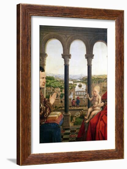 The Rolin Madonna, Detail of the View Between the Columns, circa 1435-Jan van Eyck-Framed Giclee Print