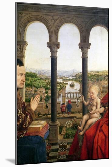 The Rolin Madonna, Detail of the View Between the Columns, circa 1435-Jan van Eyck-Mounted Giclee Print