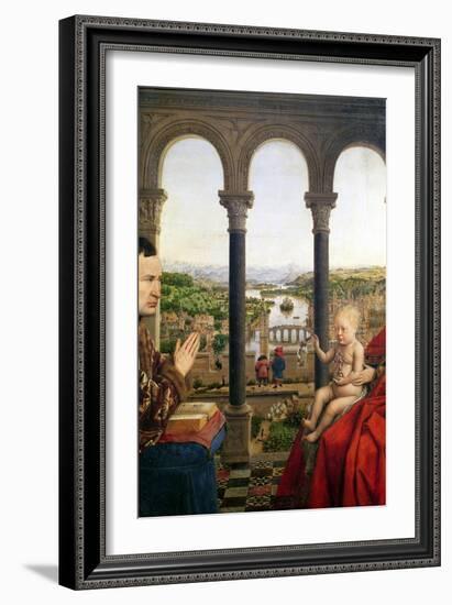 The Rolin Madonna, Detail of the View Between the Columns, circa 1435-Jan van Eyck-Framed Giclee Print