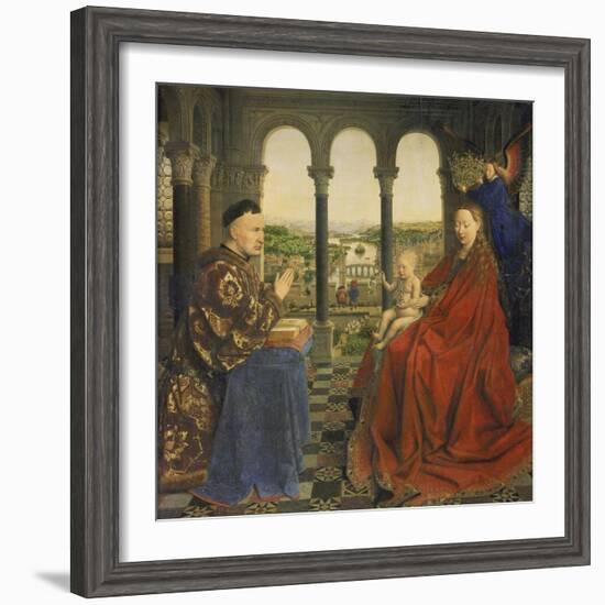 The Rolin Madonna (La Vierge Au Chancelier Rolin), C. 1435-Jan van Eyck-Framed Giclee Print