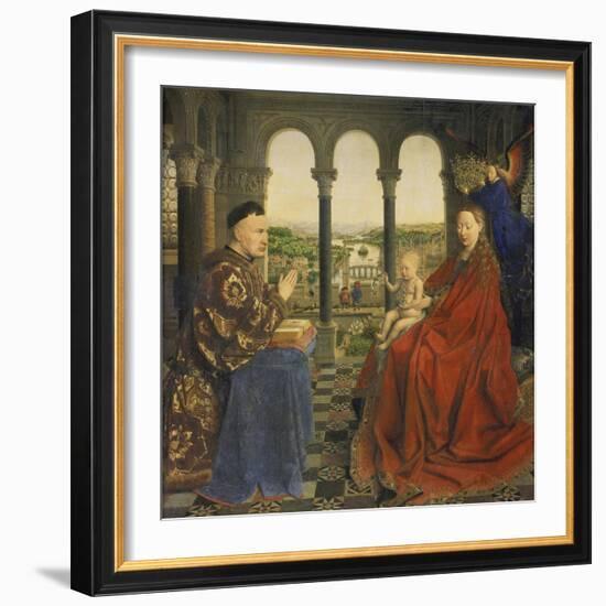 The Rolin Madonna (La Vierge Au Chancelier Rolin), C. 1435-Jan van Eyck-Framed Giclee Print