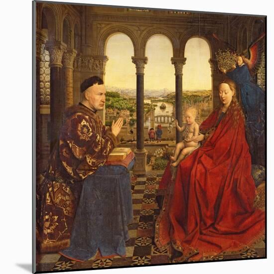 The Rolin Madonna (La Vierge De Chancelier Rolin), circa 1435-Jan van Eyck-Mounted Giclee Print