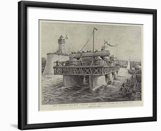 The Roller Steamer Ernest Bazin Leaving Havre on a Trial Trip-Henri Lanos-Framed Giclee Print