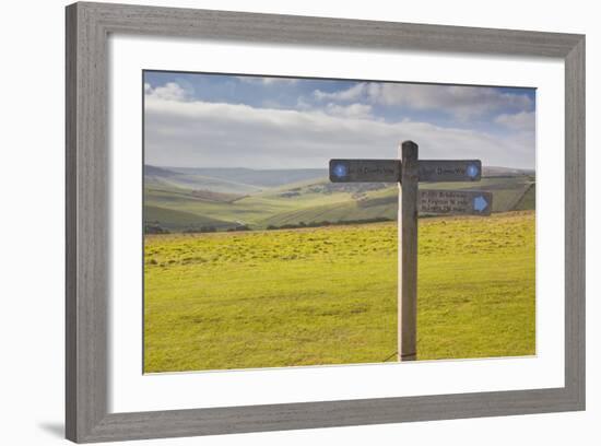 The Rolling Hills of the South Downs National Park Near to Brighton, Sussex, England, UK-Julian Elliott-Framed Photographic Print
