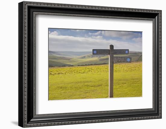 The Rolling Hills of the South Downs National Park Near to Brighton, Sussex, England, UK-Julian Elliott-Framed Photographic Print