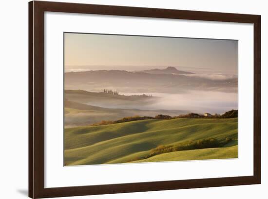 The Rolling Hills. San Quirico, Orcia Valley, Tuscany, Italy-ClickAlps-Framed Photographic Print