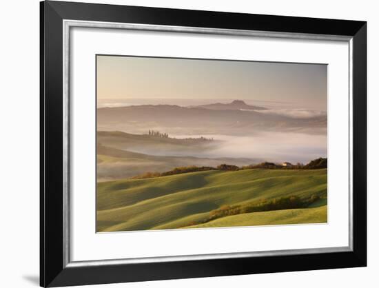 The Rolling Hills. San Quirico, Orcia Valley, Tuscany, Italy-ClickAlps-Framed Photographic Print