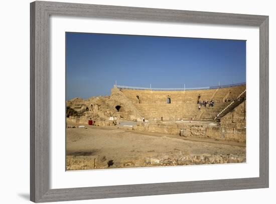 The Roman Amphitheatre, Caesarea, Israel, Middle East-Yadid Levy-Framed Photographic Print