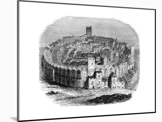 The Roman Arena in Arles, Provence, France, in 1666 (1882-188)-null-Mounted Giclee Print