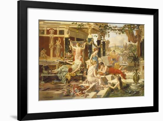 The Roman Bath-Emmanuel Oberhausen-Framed Giclee Print