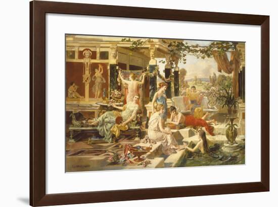 The Roman Bath-Emmanuel Oberhausen-Framed Giclee Print