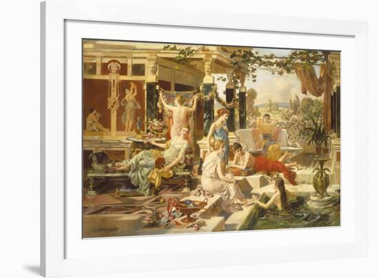 The Roman Bath-Emmanuel Oberhausen-Framed Giclee Print