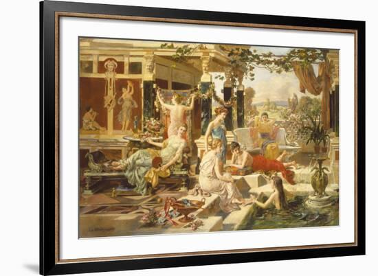 The Roman Bath-Emmanuel Oberhausen-Framed Giclee Print