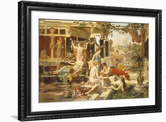 The Roman Bath-Emmanuel Oberhausen-Framed Giclee Print