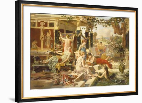 The Roman Bath-Emmanuel Oberhausen-Framed Giclee Print