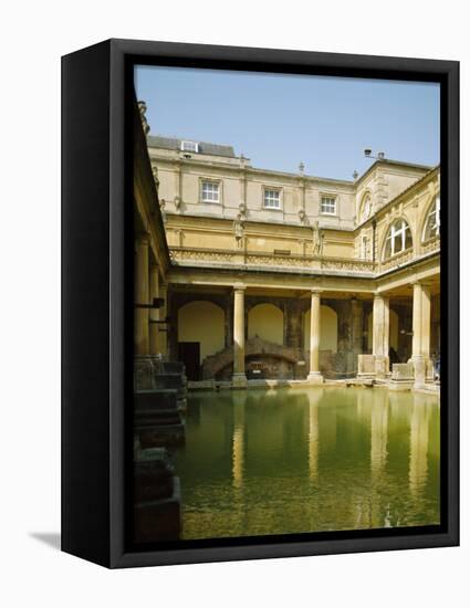 The Roman Baths, Bath, Avon, England, UK-Philip Craven-Framed Premier Image Canvas