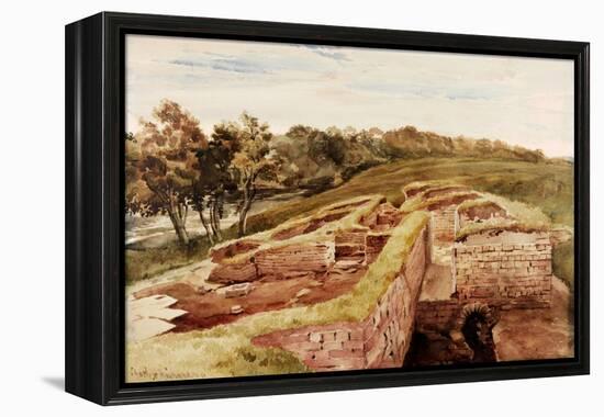 The Roman Baths, Chesters, North Tyne (East View) (Bodycolour, Pencil and W/C on Paper)-Charles Richardson-Framed Premier Image Canvas