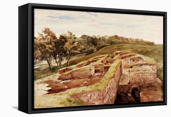 The Roman Baths, Chesters, North Tyne (East View) (Bodycolour, Pencil and W/C on Paper)-Charles Richardson-Framed Premier Image Canvas