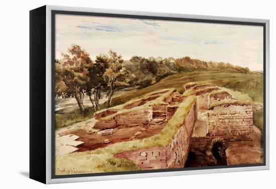 The Roman Baths, Chesters, North Tyne (East View) (Bodycolour, Pencil and W/C on Paper)-Charles Richardson-Framed Premier Image Canvas