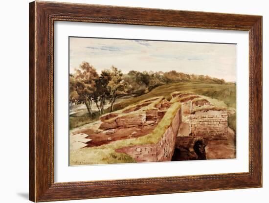 The Roman Baths, Chesters, North Tyne (East View) (Bodycolour, Pencil and W/C on Paper)-Charles Richardson-Framed Giclee Print