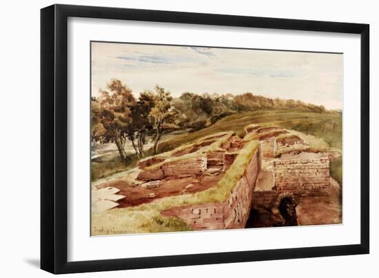 The Roman Baths, Chesters, North Tyne (East View) (Bodycolour, Pencil and W/C on Paper)-Charles Richardson-Framed Giclee Print