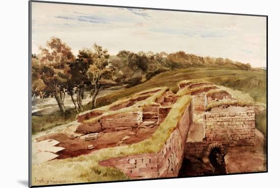 The Roman Baths, Chesters, North Tyne (East View) (Bodycolour, Pencil and W/C on Paper)-Charles Richardson-Mounted Giclee Print