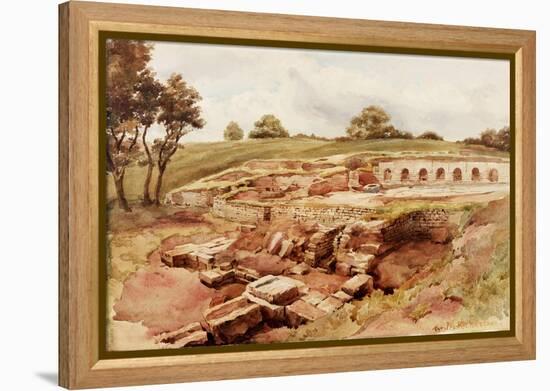 The Roman Baths, Chesters, North Tyne (North View) (Bodycolour, Pencil and W/C on Paper)-Charles Richardson-Framed Premier Image Canvas