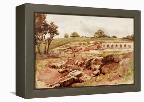 The Roman Baths, Chesters, North Tyne (North View) (Bodycolour, Pencil and W/C on Paper)-Charles Richardson-Framed Premier Image Canvas