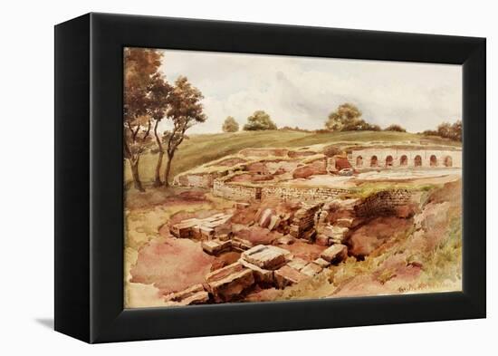 The Roman Baths, Chesters, North Tyne (North View) (Bodycolour, Pencil and W/C on Paper)-Charles Richardson-Framed Premier Image Canvas